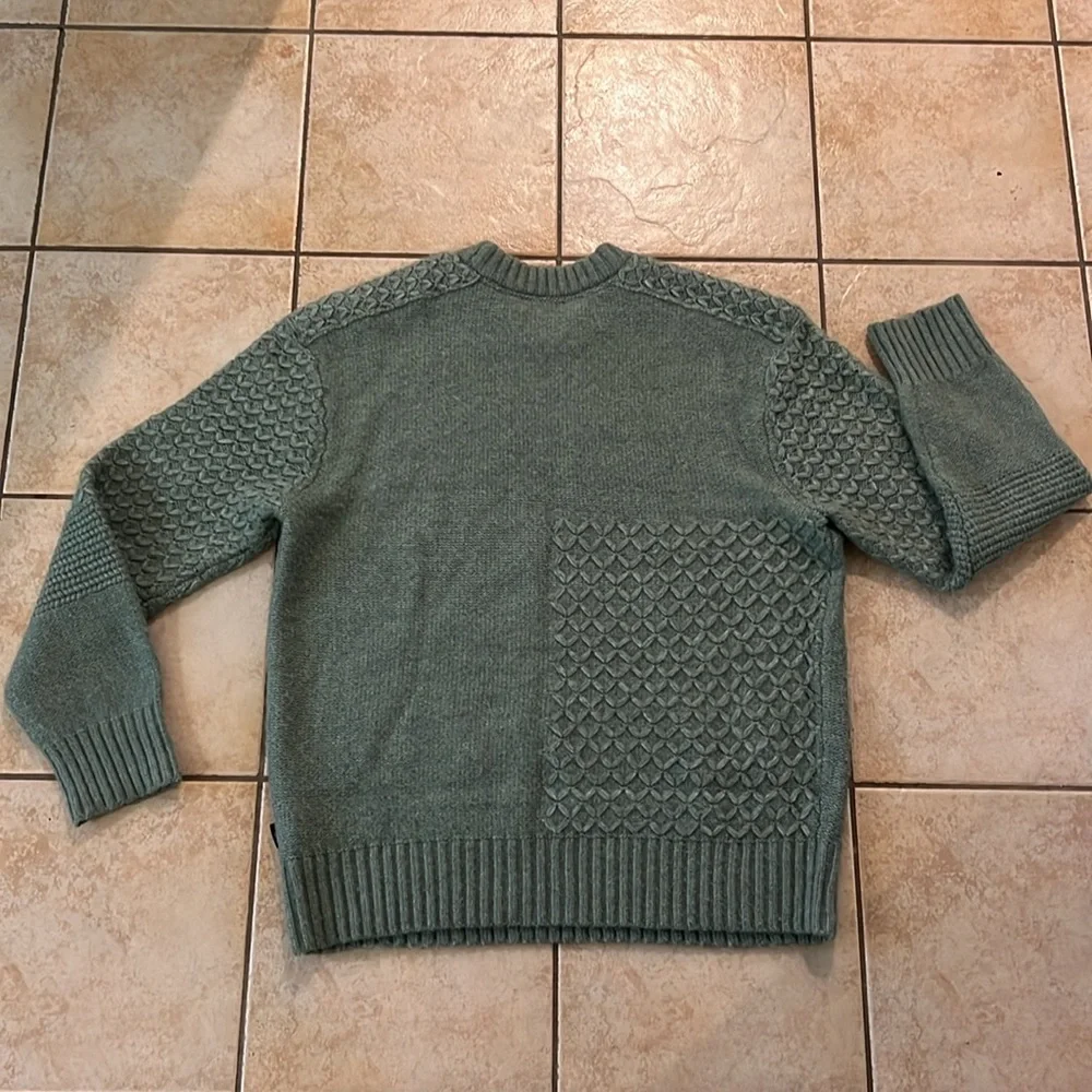 Ted Baker Brokhol Long Sleeve Mixed Stitched‎ Knit Crew Neck Pullover, Sz